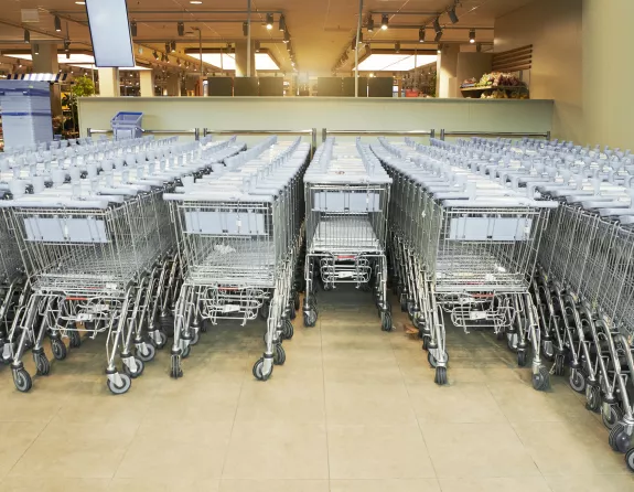 Shopping carts supermarket