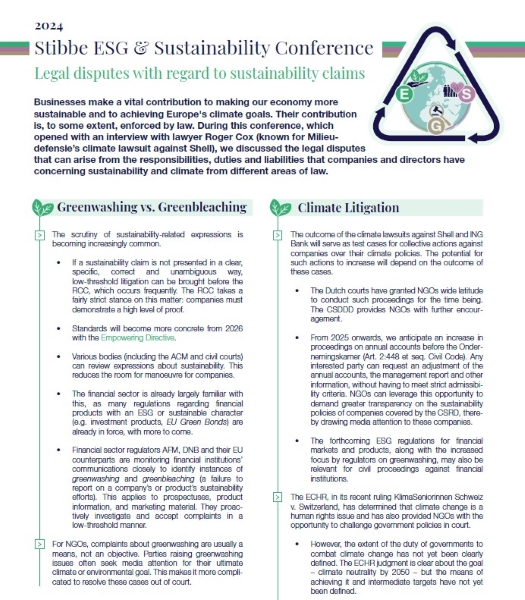Take aways ESG Conference 2024
