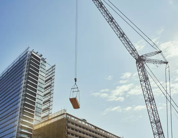 Amsterdam building site crane